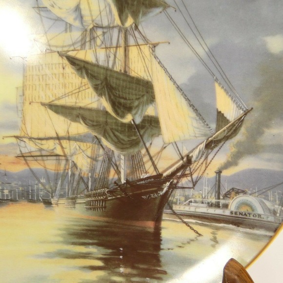 FLYING CLOUD Great Clipper Ships Plate Collection 1981 Franklin Porcelain UHH&L - Picture 3 of 11